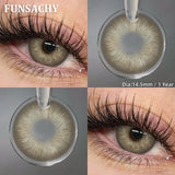 1 Pair Black Brown Color Contact Lenses for Eyes Beautiful Natural Eye Contacts Gray Pupils Yearly Eye Makeup Softlens