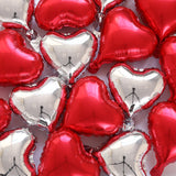 Popxstar 20/50pcs 5/10inch Red Love Heart Shape Foil Balloons Valentines Wedding Party Decorations Aluminum Foil Ballons Air Balls Globos