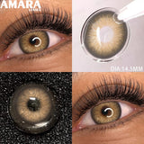 Popxstar  1 Pair soft Lenses Colored Contact Beauty Colored Pupils Green Contact Lenses Natural Look Lenses Women Brown Pupils
