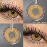 1 Pair Black Brown Color Contact Lenses for Eyes Beautiful Natural Eye Contacts Gray Pupils Yearly Eye Makeup Softlens