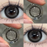 Popxstar Korean Hot Sale Colored Contact  Lenses with Myopia Degree Grade 0.00- 8.00 Blue Green Beauty Pupilentes 2Pcs Soft Lens