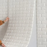 Popxstar 70cmx1m/2m/3m/5m/10m Wallpaper Brick 3D Wall Sticker Foam Self Adhesive DIY Living Room Decor Waterproof Paper