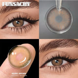 1 Pair ANDRONI Colored Contact Lenses 14.5mm Big Eyes Softlens Natural Gray Pupils Yearly Cosmetics Blue Color Lens