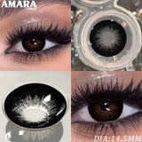 Popxstar  1 Pair Fashion Color Contact Lenses for Eyes Brown Lenses Colorcon Blue Lenses Yearly Beautiful Grey Eye Pupils Lens