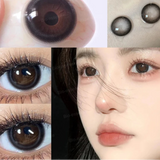 Popxstar 1 Pair Dark Lenses Korean Style Colored Contact Lenses Myopia Lenses Black Lenses Fog Pearl Lens High Quality