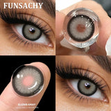 1 Pair Brown Color Contact Lenses Natural Eye Contacts Gray Pupils Beautiful Blue Color Lens Yearly Cosmetics Eye Lens