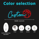 Popxstar  Basketball Neon Sign, for Festive Decor, Great for Weddings, Birthdays, Halloween, Christmas, Graduation & Parties