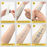 Popxstar Mini pattern Temporary Tattoo,Lasts To 15 Days New Technology Magic Waterproof Semi Permanent Sticker.