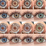 Popxstar 1 Pair Colored Contact Lenses for Eyes Blue Lenses Natural Gray and Green Fashion Contact Lenses Brown Eye Contacts