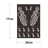 Popxstar Professional Henna Stencil Temporary Hand Tattoo Body Art Sticker Template Wedding Tool India Flower Mandala Tattoo Stencil New