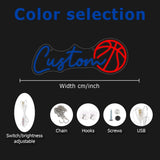 Popxstar  Basketball Neon Sign, for Festive Decor, Great for Weddings, Birthdays, Halloween, Christmas, Graduation & Parties