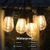 Popxstar S14 Solar String Lights Outdoor Waterproof Retro Hanging Fairy Garlands For Garden Backyard Home Party Decorative Lights ﻿