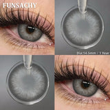 1 Pair Black Brown Color Contact Lenses for Eyes Beautiful Natural Eye Contacts Gray Pupils Yearly Eye Makeup Softlens