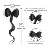 Popxstar Bowknot Claw clamp shape Hair Bun Synthetic Clip In Hair Extensions Hair accessories suitable for women's daily use