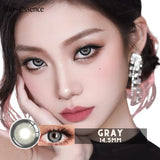 Popxstar 1 Pair Myopia Lenses Colored Contact Lenses Natural Lenses With Diopters Brown Lenses Gray Lense Prescription Lenses
