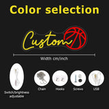 Popxstar  Basketball Neon Sign, for Festive Decor, Great for Weddings, Birthdays, Halloween, Christmas, Graduation & Parties