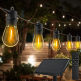 Popxstar S14 Solar String Lights Outdoor Waterproof Retro Hanging Fairy Garlands For Garden Backyard Home Party Decorative Lights ﻿