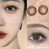 Popxstar 1 Pair Myopia Lenses Colored Contact Lenses Natural Lenses With Diopters Brown Lenses Gray Lense Prescription Lenses