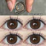 Popxstar 2Pcs Korean Colored Contact  Lenses with Myopia Degree Grade 0.00- 8.00 Blue Green Beauty Pupilentes Soft Lens