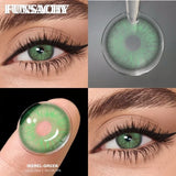 1 Pair ANDRONI Colored Contact Lenses 14.5mm Big Eyes Softlens Natural Gray Pupils Yearly Cosmetics Blue Color Lens