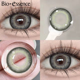 Popxstar  1 Pair Black Lenses Korean Lenses Colored Contact Lenses Myopia Lenses Black Eye Lenses with Degree High Quality