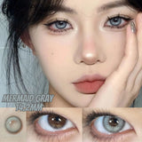 Popxstar 1 Pair Korean Lenses Colored Contact Lenses with Degree Myopia Lenses Gray Lenses Graduated Contact Lenses Natural