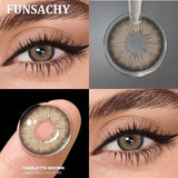 1 Pair ANDRONI Colored Contact Lenses 14.5mm Big Eyes Softlens Natural Gray Pupils Yearly Cosmetics Blue Color Lens