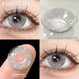 1 Pair Gray Color Contact Lenses for Eyes Brown Beautiful Pupils Natural Softlens Yearly Cosmetics High Quality Lens