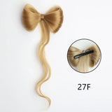 Popxstar Bowknot Claw clamp shape Hair Bun Synthetic Clip In Hair Extensions Hair accessories suitable for women's daily use