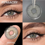 1 Pair ANDRONI Colored Contact Lenses 14.5mm Big Eyes Softlens Natural Gray Pupils Yearly Cosmetics Blue Color Lens