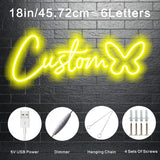 Popxstar  LED Neon Sign - Vibrant Personalized Wall Decor, Easy to Install, No Batteries Needed, Adjustable Brightness