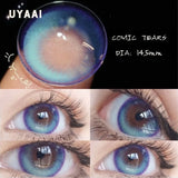 1 Pair Blue Lenses Anime Accessories Color Contact Lenses for Eyes Comic Tears Eye Fashion Lenses Green Lenses