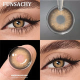 1 Pair ANDRONI Colored Contact Lenses 14.5mm Big Eyes Softlens Natural Gray Pupils Yearly Cosmetics Blue Color Lens