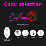 Popxstar  Basketball Neon Sign, for Festive Decor, Great for Weddings, Birthdays, Halloween, Christmas, Graduation & Parties