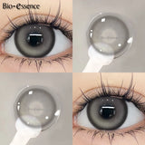 Popxstar  1 Pair Black Lenses Korean Lenses Colored Contact Lenses Myopia Lenses Black Eye Lenses with Degree High Quality