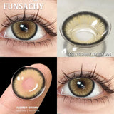 1 Pair Gray Color Contact Lenses for Eyes Brown Beautiful Pupils Natural Softlens Yearly Cosmetics High Quality Lens