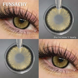 1 Pair Black Brown Color Contact Lenses for Eyes Beautiful Natural Eye Contacts Gray Pupils Yearly Eye Makeup Softlens