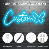 Popxstar  LED Neon Sign - Vibrant Personalized Wall Decor, Easy to Install, No Batteries Needed, Adjustable Brightness