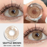 Popxstar 1 Pair Colored Contact Lenses for Eyes Blue Lenses Natural Gray and Green Fashion Contact Lenses Brown Eye Contacts