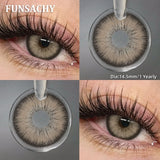1 Pair Black Brown Color Contact Lenses for Eyes Beautiful Natural Eye Contacts Gray Pupils Yearly Eye Makeup Softlens