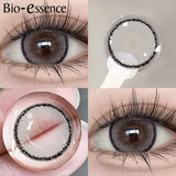 Popxstar  1 Pair Black Lenses Korean Lenses Colored Contact Lenses Myopia Lenses Black Eye Lenses with Degree High Quality