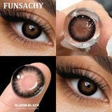1 Pair Brown Color Contact Lenses Natural Eye Contacts Gray Pupils Beautiful Blue Color Lens Yearly Cosmetics Eye Lens