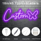 Popxstar  LED Neon Sign - Vibrant Personalized Wall Decor, Easy to Install, No Batteries Needed, Adjustable Brightness