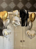 2/8pcs Bear Wedding Dress Suit Groom and Bride Aluminum Film Balloon, Party Balloon,Party and Wedding Decorations Supplies