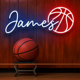 Popxstar  Basketball Neon Sign, for Festive Decor, Great for Weddings, Birthdays, Halloween, Christmas, Graduation & Parties