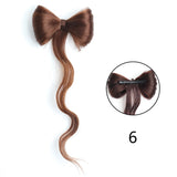 Popxstar Bowknot Claw clamp shape Hair Bun Synthetic Clip In Hair Extensions Hair accessories suitable for women's daily use