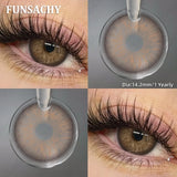 1 Pair Black Brown Color Contact Lenses for Eyes Beautiful Natural Eye Contacts Gray Pupils Yearly Eye Makeup Softlens