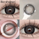 Popxstar  1 Pair Black Lenses Korean Lenses Colored Contact Lenses Myopia Lenses Black Eye Lenses with Degree High Quality
