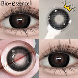 Popxstar  1 Pair Black Lenses Korean Lenses Colored Contact Lenses Myopia Lenses Black Eye Lenses with Degree High Quality