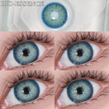 Popxstar 1Pair Myopia Lenses Color Contact Lenses for Eyes Lenses With Diopters Prescription Fashion Lenses Blue Eye Lenses